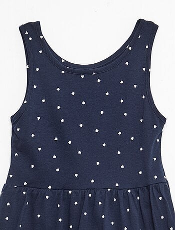 Abito in maglia leggera spalline sottili all-over in cotone