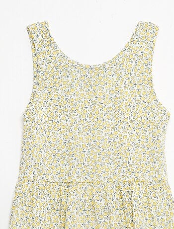 Abito in maglia leggera spalline sottili all-over in cotone