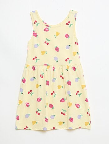 Abito in maglia leggera spalline sottili all-over in cotone