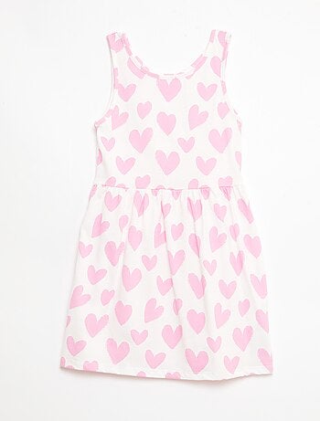 Abito in maglia leggera spalline sottili all-over in cotone