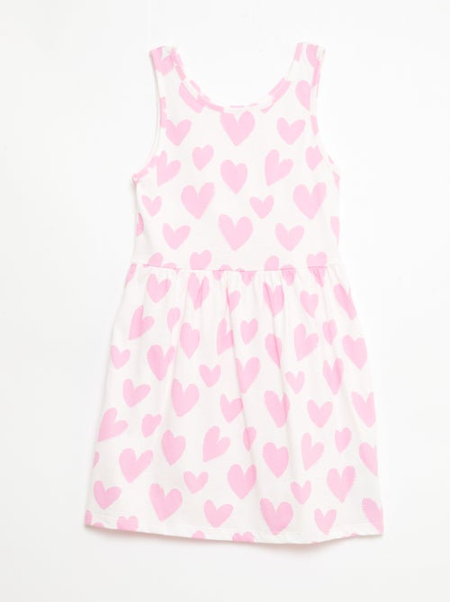 Abito in maglia leggera spalline sottili all-over in cotone - Kiabi