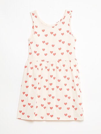 Abito in maglia leggera spalline sottili all-over in cotone