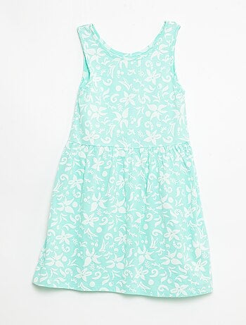 Abito in maglia leggera spalline sottili all-over in cotone