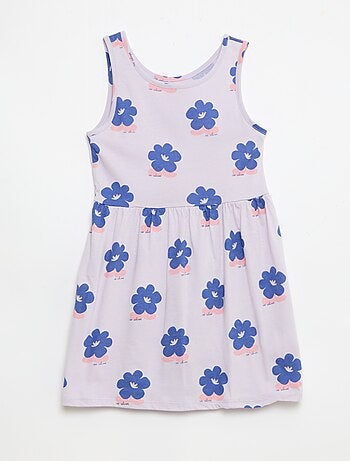 Abito in maglia leggera spalline sottili all-over in cotone