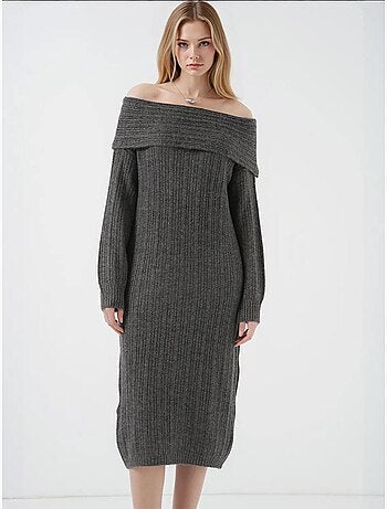 Abito in maglia oversize con spalle scoperte bdart