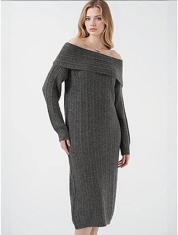 Abito in maglia oversize con spalle scoperte bdart