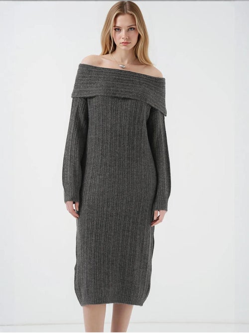 Abito in maglia oversize con spalle scoperte bdart - Kiabi Abito in maglia oversize con spalle scoperte bdart - Kiabi