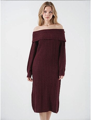Abito in maglia oversize con spalle scoperte bdart