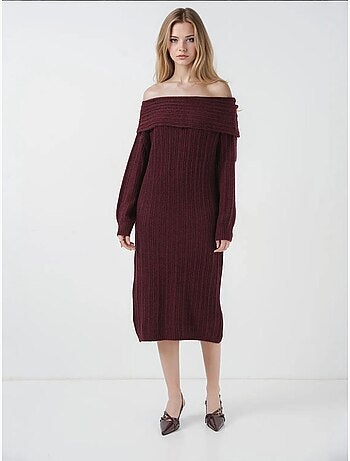 Abito in maglia oversize con spalle scoperte bdart