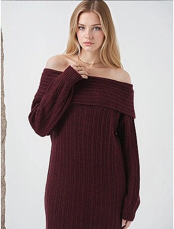 Abito in maglia oversize con spalle scoperte bdart