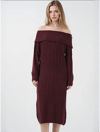 Abito in maglia oversize con spalle scoperte bdart