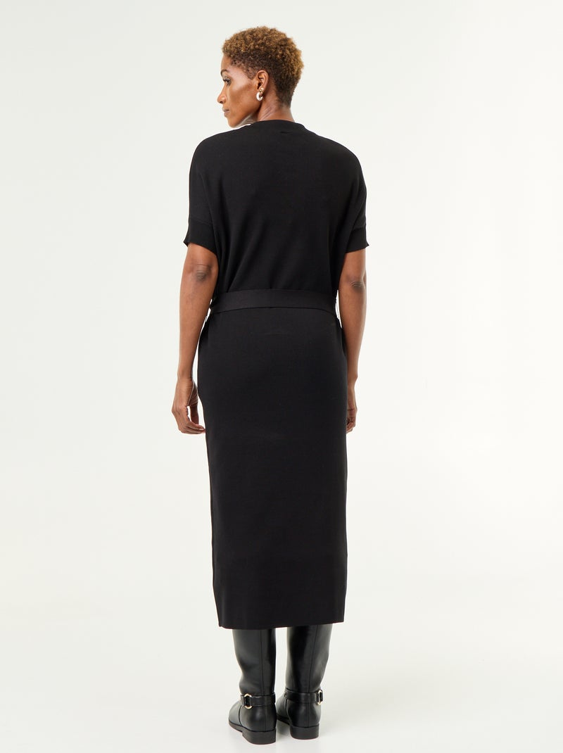 Abito in maglia pesante Nero - Kiabi