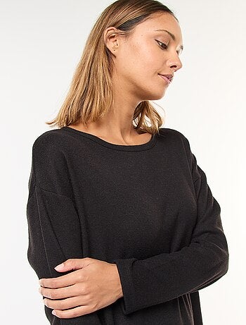 Abito in maglia soffice a maniche lunghe