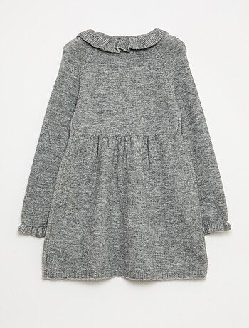 Abito in maglia spumosa 'Natale' con colletto a gorgiera