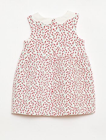 Vestito in maglia effetto stropicciato con collo in popeline