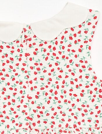 Vestito in maglia effetto stropicciato con collo in popeline