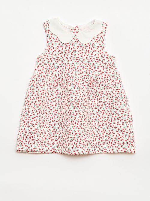 Abito in maglia stropicciata con colletto in popeline - Kiabi