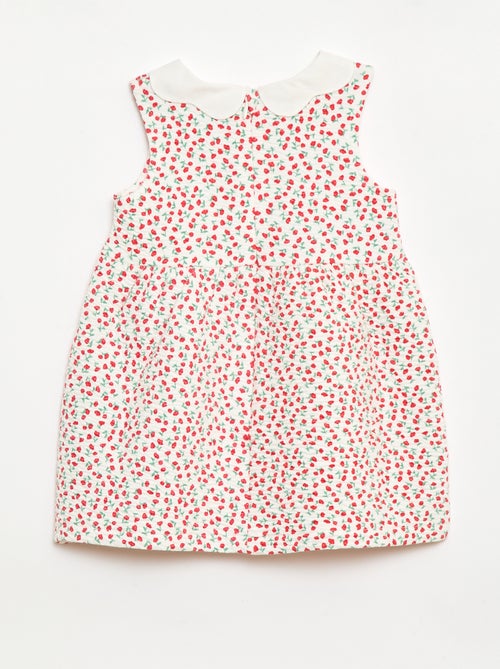 Abito in maglia stropicciata con colletto in popeline - Kiabi