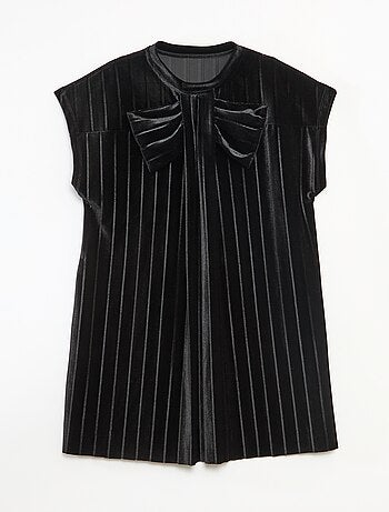 Abito in maglia velvet con fiocco grande