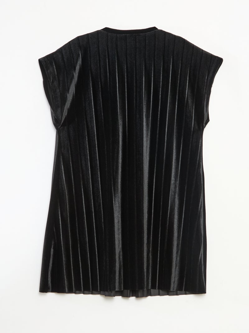 Abito in maglia velvet con fiocco grande Nero - Kiabi