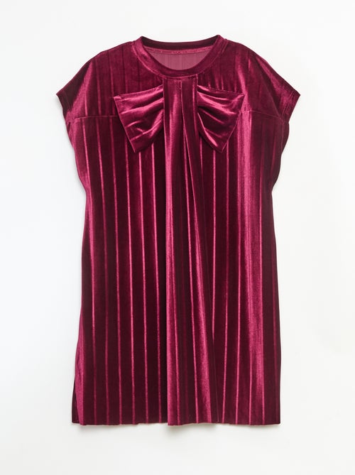 Abito in maglia velvet con fiocco grande - Kiabi