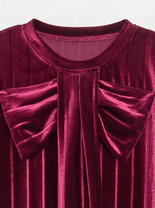 Abito in maglia velvet con fiocco grande - Kiabi