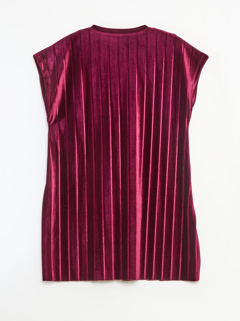 Abito in maglia velvet con fiocco grande Rosso - Kiabi