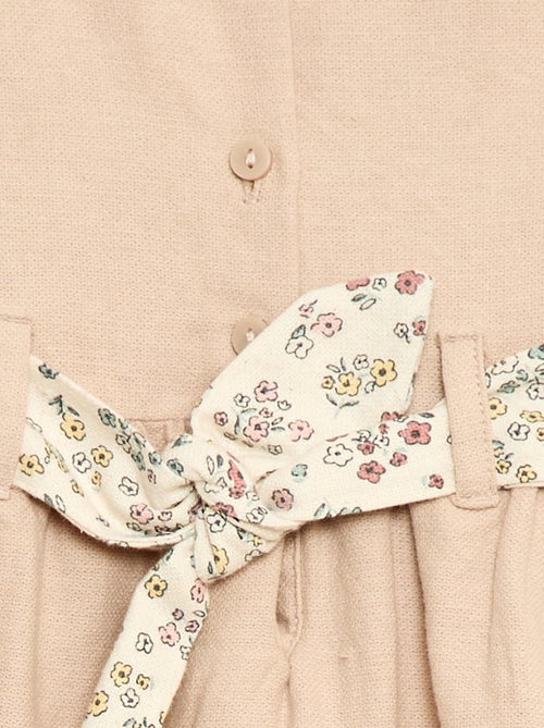 Abito in misto lino con cintura - Kiabi