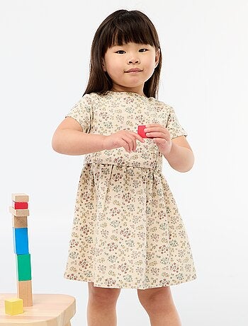 Abito in misto lino con cintura