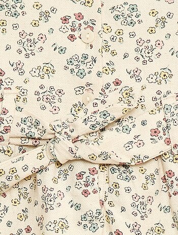 Abito in misto lino con cintura