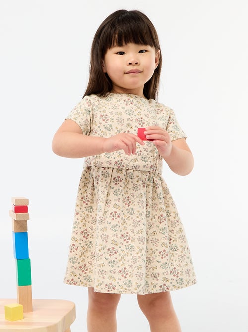 Abito in misto lino con cintura - Kiabi