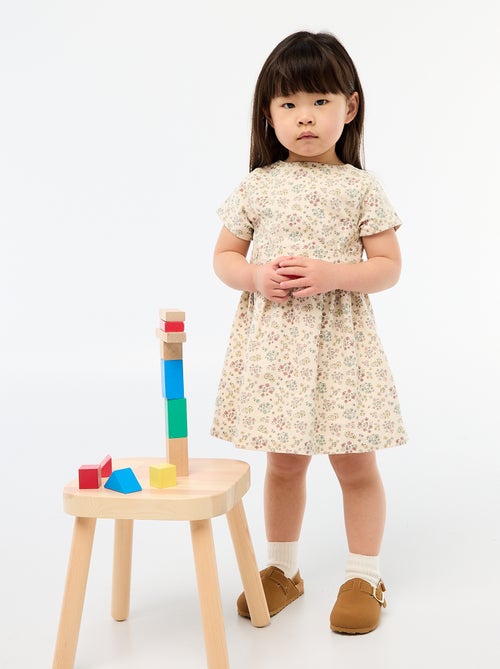 Abito in misto lino con cintura - Kiabi