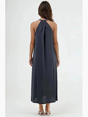Abito in modal con scollo halter busem