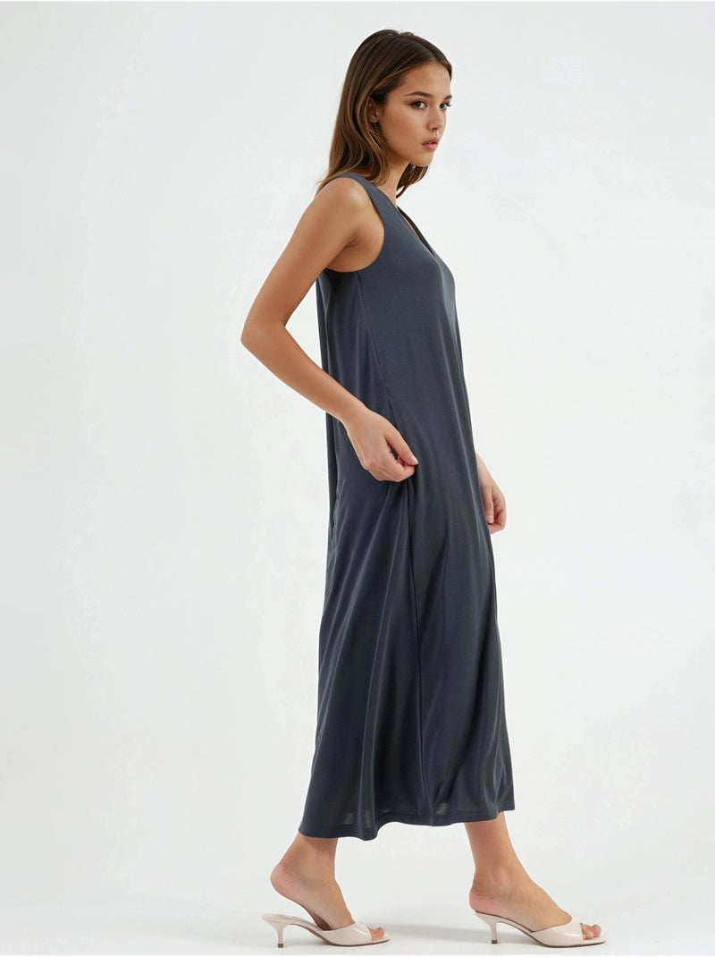 Abito in modal con scollo halter busem Grigio scuro - Kiabi