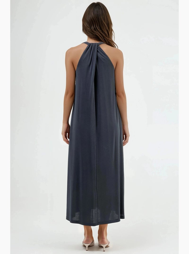 Abito in modal con scollo halter busem Grigio scuro - Kiabi