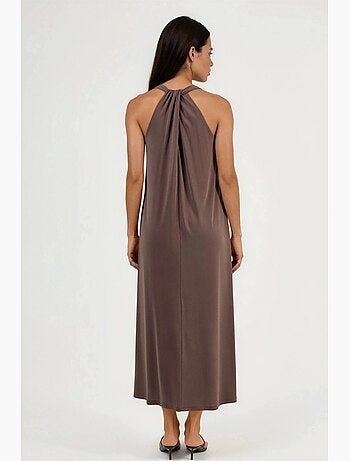 Abito in modal con scollo halter busem