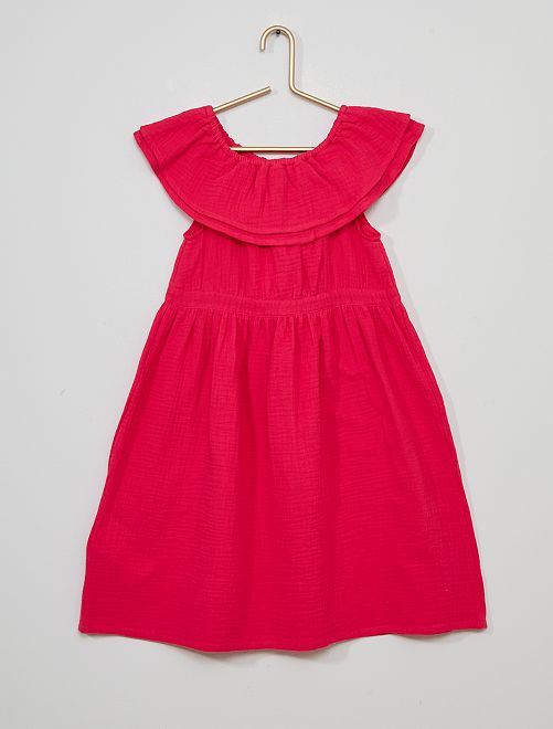 Abito in mussola - rosa acceso - Kiabi - 15.00€