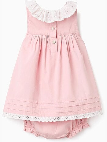 Abito in popeline + bloomers con volant