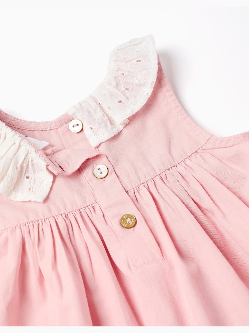 Abito in popeline + bloomers con volant Rosa chiaro - Kiabi