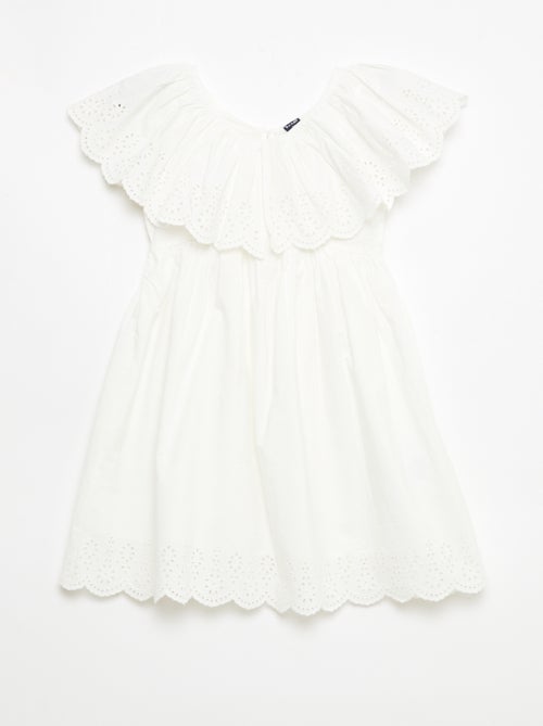 Abito in propolina con dettagli sangallo - Kiabi