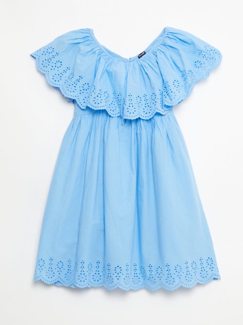 Abito in propolina con dettagli sangallo - Kiabi