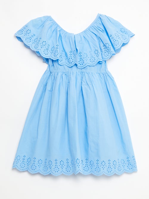 Abito in propolina con dettagli sangallo - Kiabi