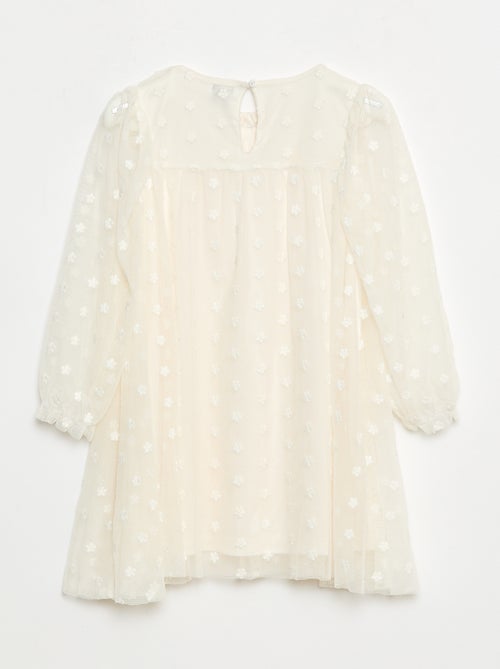 Abito in tulle con ricami di fiori - Kiabi