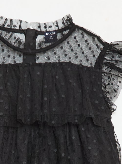Abito in tulle con volant e motivo a pois 'Halloween' - Kiabi