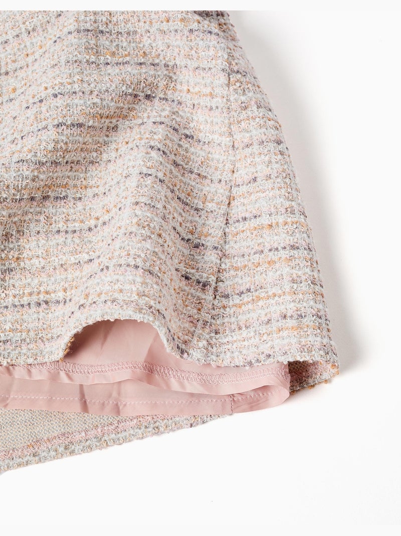 Abito in tweed a trapezio con fiocchi decorativi Rosa chiaro - Kiabi