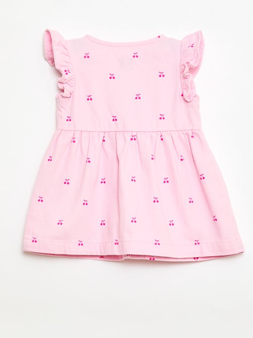 Abito in twill a righe con maniche corte - Kiabi