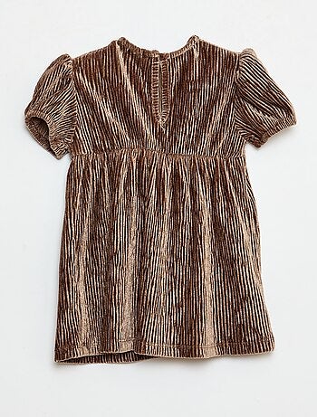 Abito in velluto a coste con fiocco decorativo