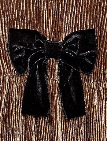 Abito in velluto a coste con fiocco decorativo