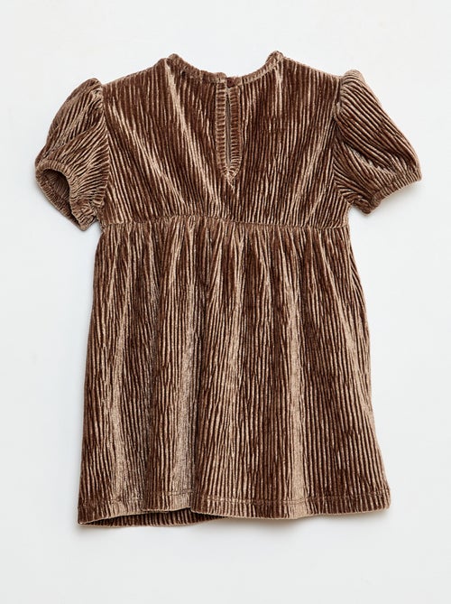 Abito in velluto a coste con fiocco decorativo - Kiabi