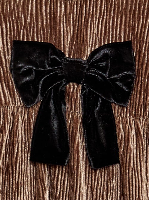 Abito in velluto a coste con fiocco decorativo - Kiabi